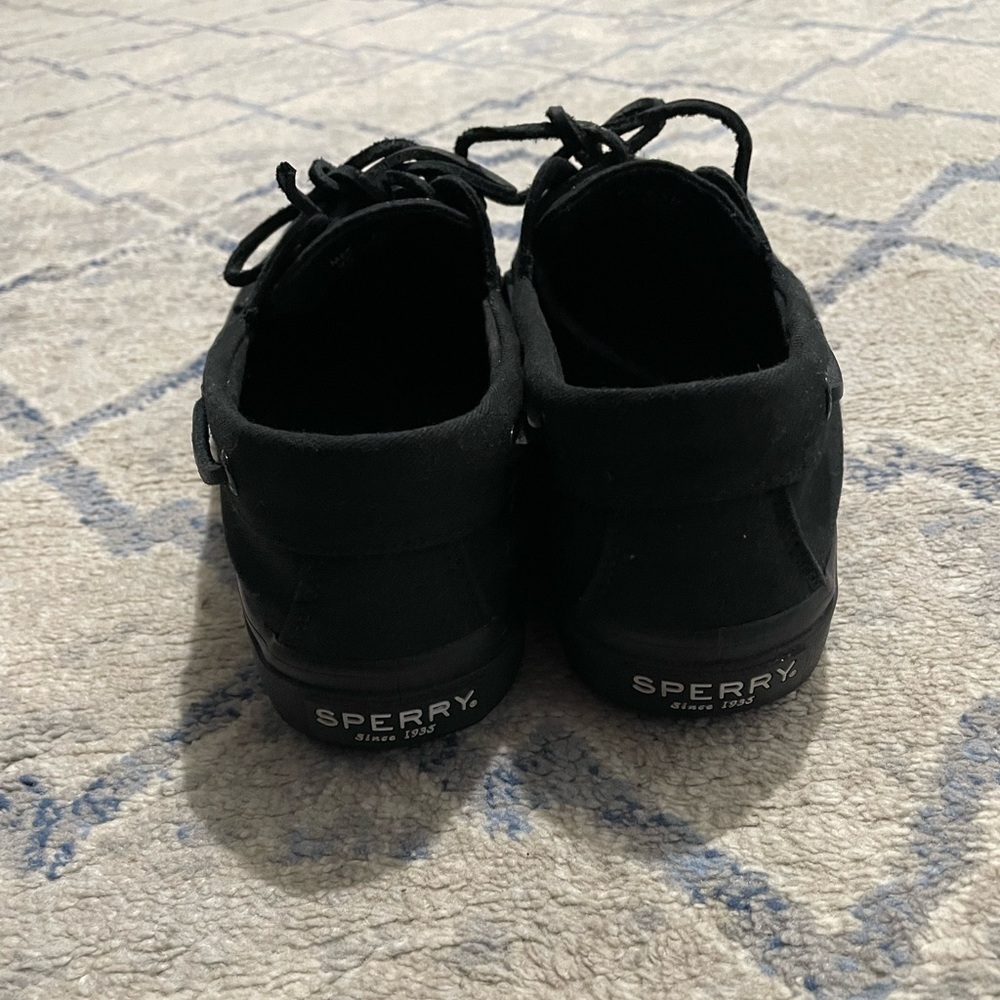 Sperry All Black Boat Shoes in Men’s 8 - Picture 3 of 7